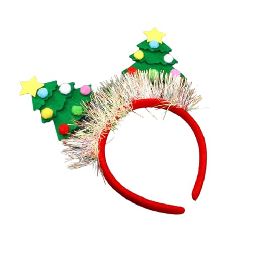 XBOKA Filz Weihnachtsbaum Stirnband Bequem Weich Kostüm Dekoration für Erwachsene Kinder Party Zubehör von XBOKA