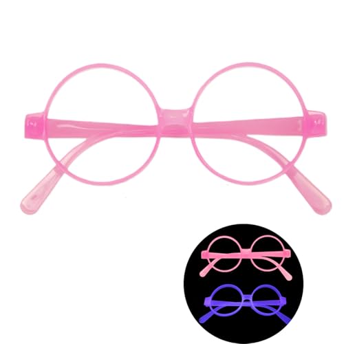 XBOKA Fluoreszierender Brillenrahmen für Nachtclub, leuchtende Brille, Unisex-Rahmen für Halloween, Tanzshow, Requisiten, Party-Brillen von XBOKA