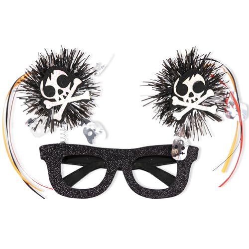 XBOKA Halloween Brille Festliche Brille Lametta Halloween Party Dekorationen Halloween Einzigartige Skelett Foto Requisiten von XBOKA