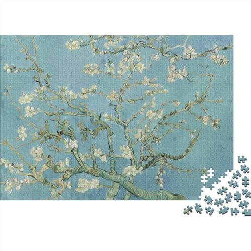 Almond Blossom Puzzles 1000 Teile Für Erwachsene, Gemälde Impossible Puzzle, Farbenfrohes Legespiel Museums Puzzlespiel, Geschicklichkeitsspiel Für Die Ganze Familie von XCOFG