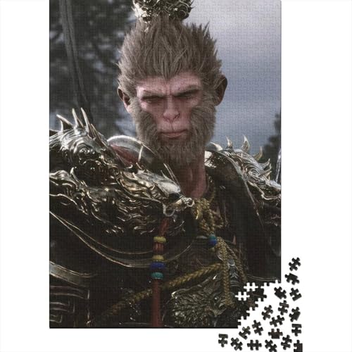 Black Myth: Wukong Puzzle, Video Spiele Puzzles Personalisiert 1000Teile Für Jungen Mädchen Holzpuzzle, Video Spiele Puzzle Farbenfrohes, Video Spiele Puzzle von XCOFG