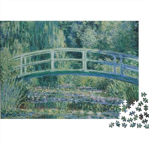 Claude Monet Holz Gemälde Puzzle, 1000-Teilige Kunst Puzzles, Geschicklichkeitsspiel, Für Erwachsene Museums Puzzlespiel Piele Spielzeug Geschenk von XCOFG