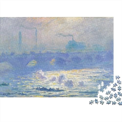 Claude Monet Holz Puzzle 1000 Teile Puzzles Für Erwachsene Lernspiel Herausforderungsspielzeug,Übung Für Den Geist, 1000 Teilige Puzzlespiel 1000 Pcs von XCOFG