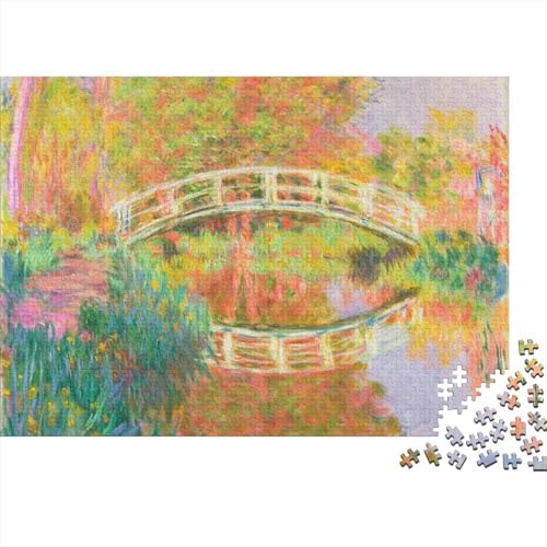 Claude Monet Holz Puzzle Museums, 1000 Teile Kunst Puzzles, Puzzlespiel Gemälde, Lernspiel Herausforderung Spielzeug Tolles Geschenk, Übung Für Den Geist von XCOFG