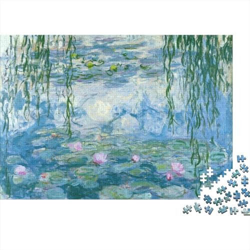 Claude Monet Holz Puzzlespiel Für Erwachsene, 1000 Teile, Weltberühmte Gemälde Impossible Puzzle, Übung Für Den Geist, Interaktives Klassische Water Lilies Puzzles von XCOFG