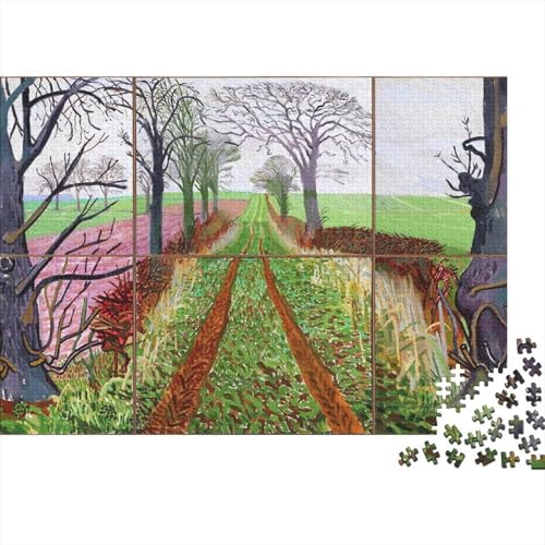 David Hockney Puzzle, Museums Holzpuzzle, Kunst Puzzles 1000 Teile, Ölmalerei Puzzlespiel, Gehirntraining Spielzeug Für Kinder, Impossible Puzzles David Hockney Puzzle, Museums Holzpuzzle, Kunst Puzzles 1000 Teile, Ölmalerei Puzzlespiel, Gehirntraining Spielzeug Für Kinder, Impossible Puzzles von XCOFG