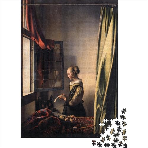 Fine Art Johannes Vermeer Puzzle 1000 Teile, Gemälde Puzzles Für Erwachsene, Geschicklichkeitsspiel Für Die Ganze Familie, Übung Für Den Geist, Ideal Als Wandbild von XCOFG