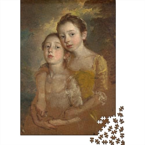 Gemälde Thomas Gainsborough 1000 Teile Puzzles Für Weltberühmte Gemälde Holz-Puzzle Lernen Lernspielzeug Familienspiele Geschenke Für Heimdekoration Für Erwachsene 1000 Stück von XCOFG