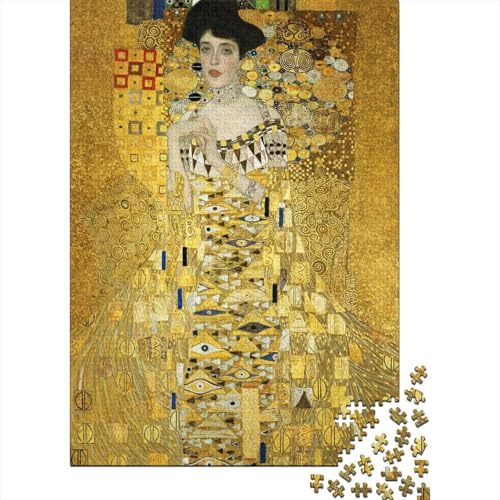 Gustav Klimt Puzzle, Weltberühmte Gemälde Puzzles Personalisiert 1000 Teile Für Jungen Mädchen Holzpuzzle, Gemälde Puzzlespiel Farbenfrohes, Museums Puzzles von XCOFG