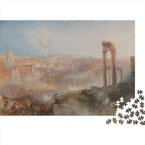 J.M.W. Turner Puzzles 1000 Teile Für Erwachsene, Museums Impossible Puzzle, Farbenfrohes Legespiel Kunst Puzzlespiel, Geschicklichkeitsspiel Für Die Ganze Familie von XCOFG