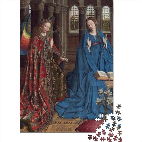 Jan Van Eyck Holz-Puzzles Museums Puzzle Für Erwachsene, Tolles Geschenk Lernspiel Spielzeug Geschenk Für Weltberühmte Gemälde Holzpuzzle 1000 Pcs von XCOFG