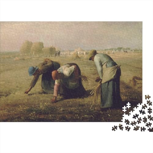 Jean-Francois Millet The Gleaners Puzzles 1000 Teile, Weltberühmte Gemälde Puzzle DIY Holzpuzzle, Museums Klassische Puzzlespiel Spielzeug, Familienspaß Jigsaw Board 1000 Pcs von XCOFG