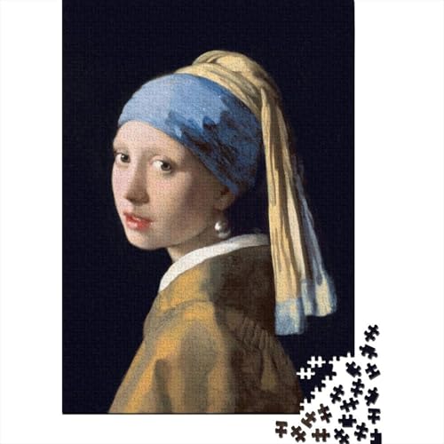 Johannes Vermeer Gemälde Holz-Puzzle, Impossible Puzzle, Museums Puzzles Für Erwachsene, Fine Art Puzzles, Puzzlespiel Für Jugendliche Puzzel 1000 Pcs von XCOFG