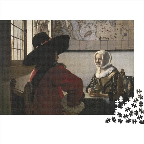 Johannes Vermeer Holz Puzzle 1000 Teile Puzzles Für Erwachsene Lernspiel Herausforderungsspielzeug,Übung Für Den Geist, 1000 Teilige Puzzlespiel 1000 Pcs von XCOFG