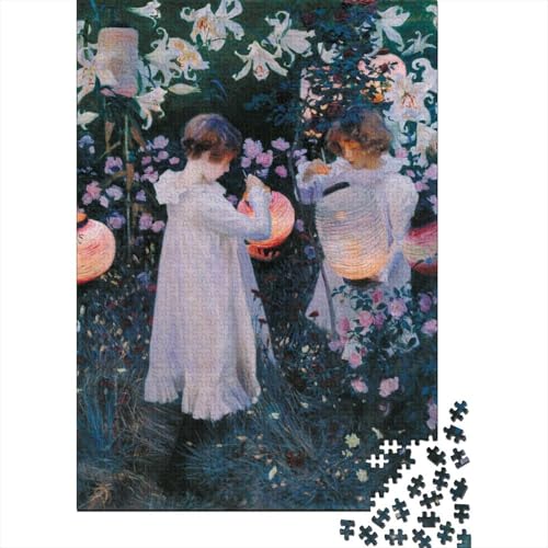 John Singer Sargent Fine Art 1000 Teile Puzzle Für Teenager Erwachsene, Weltberühmte Gemälde Holz Puzzle, Lustige Gemälde Puzzles Piele, Impossible Puzzlespiel Für Die Ganze Familie von XCOFG