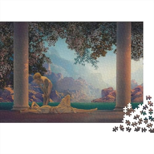 Maxfield Parrish Gemälde Puzzles 1000 Teile Für Erwachsene Teenager, Kunst Hölzernes Puzzle Für Familienspiel, Weltberühmte Gemälde Puzzlespiel 1000 Pcs von XCOFG