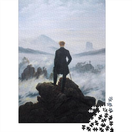 Museums Caspar David Friedrich 1000 Teile Puzzles Für Gemälde Holz-Puzzle Lernen Lernspielzeug Familienspiele Geschenke Für Heimdekoration Für Erwachsene 1000 Stück von XCOFG