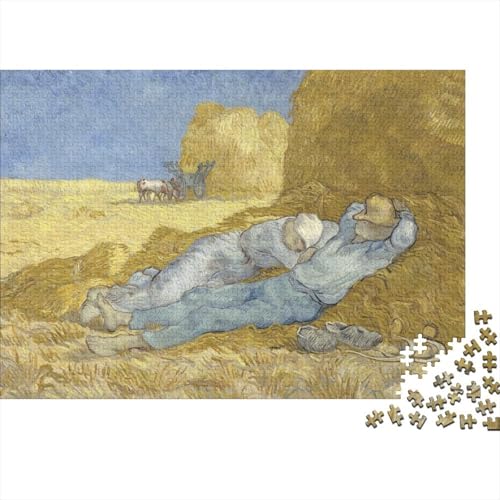 Noon, Rest from Work Puzzle 1000 Teile Weltberühmte Gemälde Puzzles Für Erwachsene Klassische Puzzles Museums Puzzlespiel Schwer Pädagogisches Spielzeug 1000 Pcs von XCOFG