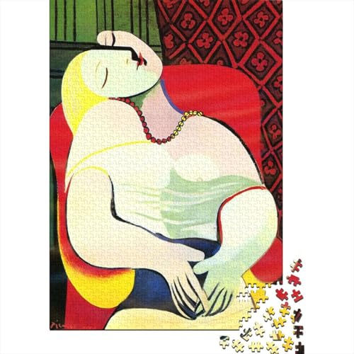 Pablo Picasso Museums Holz Puzzle Impossible Puzzle 1000 Teile Puzzles Für Erwachsene Klassische Puzzlespiel Schwer Pädagogisches Spielzeug Gemälde Puzzel von XCOFG