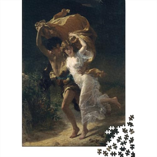 Pierre Auguste Cot Holz Puzzle Gemälde, 1000 Teile Weltberühmte Gemälde Puzzles, Puzzlespiel Museums, Lernspiel Herausforderung Spielzeug Tolles Geschenk, Übung Für Den Geist von XCOFG