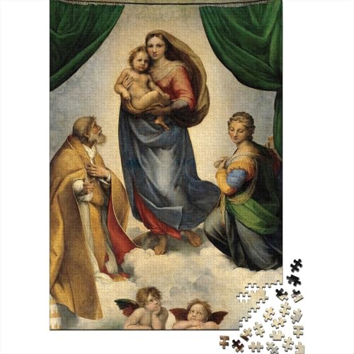 Raphael Museums Holz-Puzzle, Impossible Puzzle, Gemälde Puzzles Für Erwachsene, Weltberühmte Gemälde Puzzles, Puzzlespiel Für Jugendliche Puzzel 1000 Pcs von XCOFG