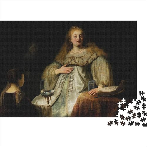 Rembrandt Holz Puzzle 1000 Teile, Gemälde Puzzles, Lernspiel Herausforderung Spielzeug Museums Puzzle, Übung Für Den Geist, Weltberühmte Gemälde Puzzlespiel 1000 Pcs von XCOFG