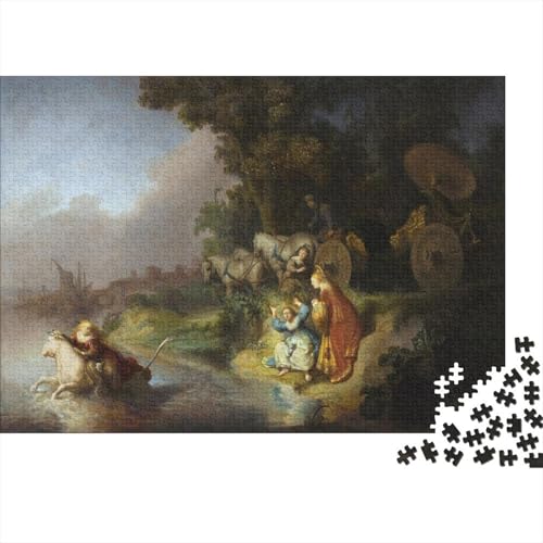 Rembrandt Holz Puzzle 1000 Teile, Weltberühmte Gemälde Puzzles, Lernspiel Herausforderung Spielzeug Kunst Puzzle, Übung Für Den Geist, Gemälde Puzzlespiel 1000 Pcs von XCOFG