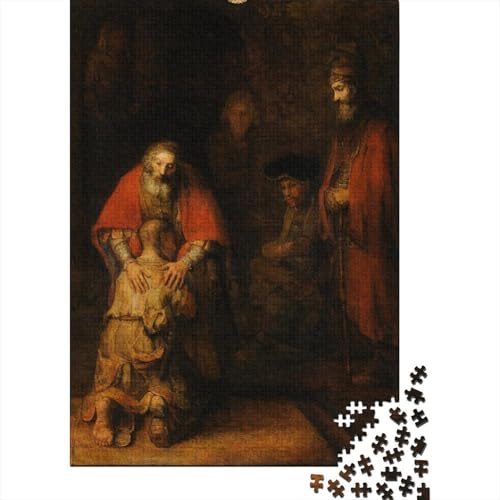 Rembrandt Museums 1000 Teile Puzzle Für Teenager Erwachsene, Gemälde Holz Puzzle, Lustige Fine Art Puzzles Piele, Impossible Puzzlespiel Für Die Ganze Familie von XCOFG