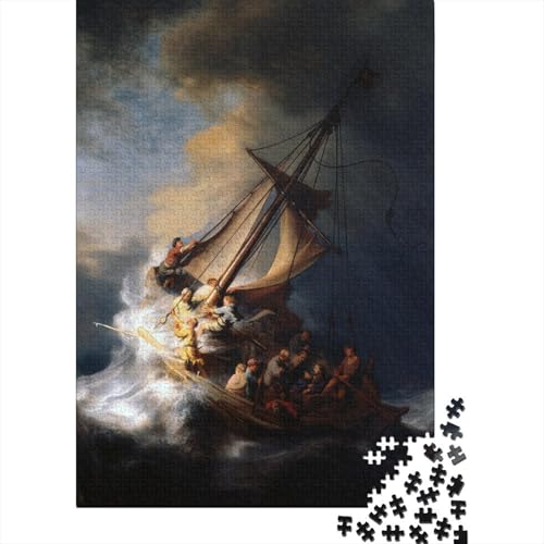 Rembrandt Puzzle Spiel 1000 Teile Museums Puzzlespiel Für Erwachsene, Weltberühmte Gemälde Impossible Puzzles, Fine Art Holzpuzzle, Puzzler 1000 Pcs von XCOFG