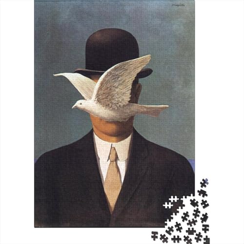 Rene Magritte Holz Puzzlespiel Für Erwachsene, 1000 Teile, Fine Art Impossible Puzzle, Übung Für Den Geist, Interaktives Klassische Gemälde Puzzles von XCOFG