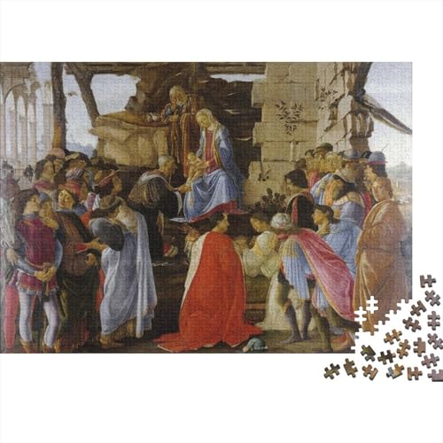 Sandro Botticelli Holz Kunst Puzzle, 1000-Teilige Museums Puzzles, Geschicklichkeitsspiel, Für Erwachsene Weltberühmte Gemälde Puzzlespiel Piele Spielzeug Geschenk von XCOFG