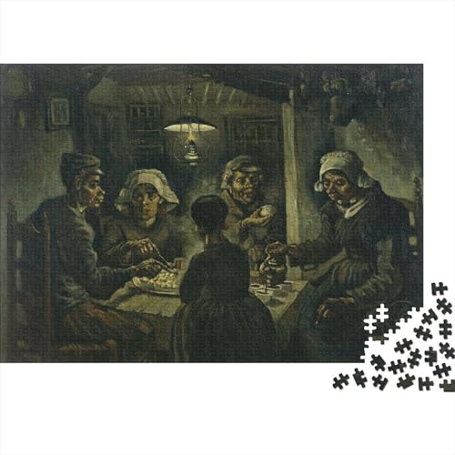 The Potato Eaters Holz Puzzle 1000 Teile, Museums Puzzles, Lernspiel Herausforderung Spielzeug Kunst Puzzle, Übung Für Den Geist, Gemälde Puzzlespiel 1000 Pcs von XCOFG