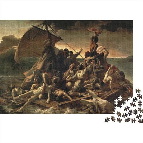 Theodore Gericault Holz Puzzle Museums, 1000 Teile Kunst Puzzles, Puzzlespiel Weltberühmte Gemälde, Lernspiel Herausforderung Spielzeug Tolles Geschenk, Übung Für Den Geist von XCOFG