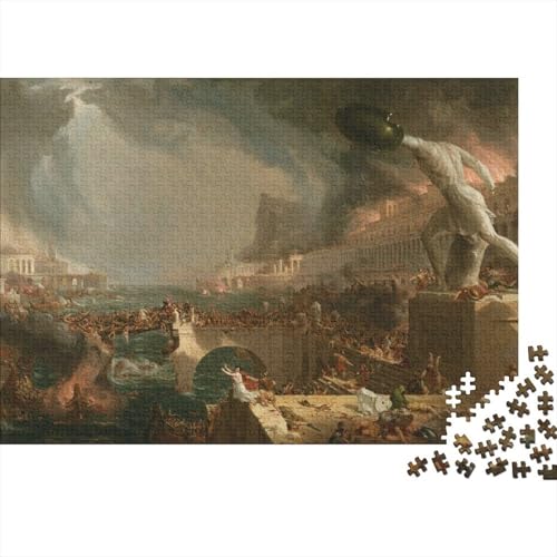 Thomas Cole Holz Puzzle 1000 Teile Für Erwachsene, Weltberühmte Gemälde Impossible Puzzles, Farbenfrohes Legespiel, Geschicklichkeitsspiel Für Die Ganze Familie, Gemälde Puzzle von XCOFG