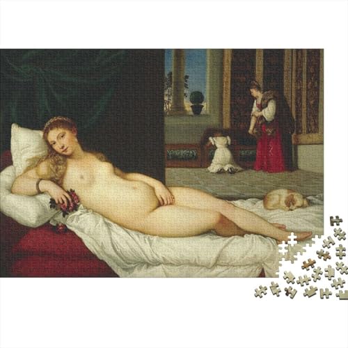 Venus of Urbino Titian Kunst 1000 Stück Puzzle Für Erwachsene Puzzlespiel 1000 Teile Große Gemälde Puzzles Lernspiel Spielzeug Geschenk Für Die Wanddekoration von XCOFG