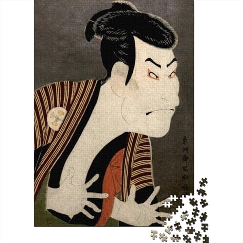 Weltberühmte Gemälde Tōshūsai Sharaku 1000 Teile Erwachsenen Lustige Puzzles, Museums Puzzlespiel, Gemälde Puzzle Profis Mutige Puzzler Puzzeln von XCOFG