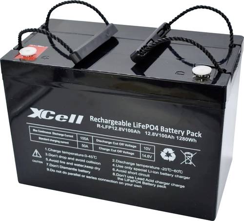 XCell LFP12100 Spezial-Akku LiFePo-Block Schraubkontakt LiFePO 4 12.8V 100Ah von XCell