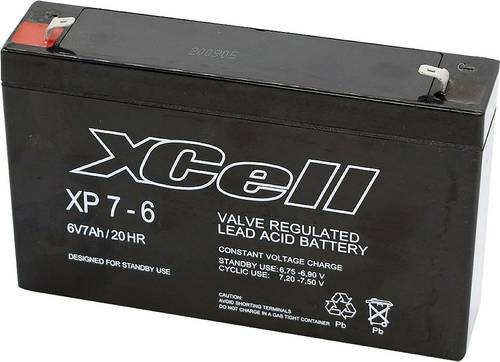 XCell XP 7 - 6 XCEXP76 Bleiakku 6V Blei-Vlies (AGM) (B x H x T) 151 x 100 x 34mm Flachstecker 4.8 mm von XCell