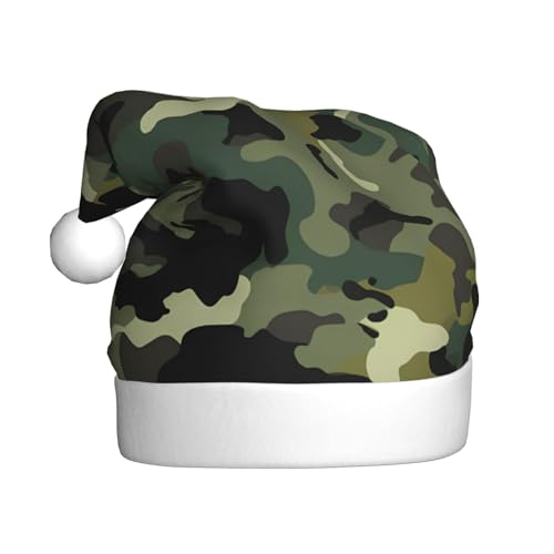 XDCYWBZDBC Camouflage-Muster Erwachsene Weihnachtsmütze Weihnachtsparty Weihnachtsmütze Winter Plüsch Ball Weihnachtsmütze Unisex Erwachsene Nikolausmütze Verwendet Sor Neujahr Urlaub Party Ornamente von XDCYWBZDBC