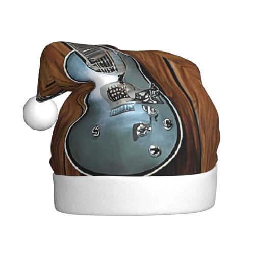 XDCYWBZDBC Gitarren Kunst Erwachsene Weihnachtsmütze Weihnachtsparty Weihnachtsmütze Winter Plüsch Ball Weihnachtsmütze Unisex Erwachsene Nikolausmütze Verwendet Sor Neujahr Urlaub Party Ornamente von XDCYWBZDBC