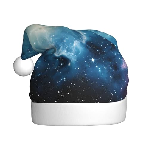 XDCYWBZDBC Grün Blau Lila Galaxy Erwachsene Weihnachtsmütze Weihnachten Party Weihnachtsmütze Winter Plüsch Ball Weihnachtsmütze Unisex Erwachsene Nikolausmütze Verwendet Sor Neujahr Urlaub Party von XDCYWBZDBC