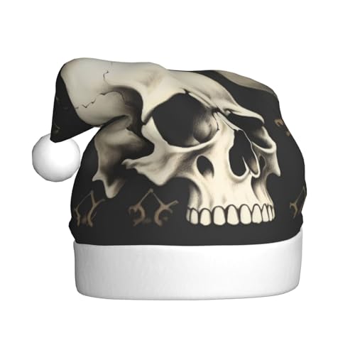 XDCYWBZDBC Totenkopf Erwachsene Weihnachtsmütze Weihnachtsparty Weihnachtsmütze Winter Plüsch Ball Weihnachtsmütze Unisex Erwachsene Nikolausmütze Verwendet Sor Neujahr Urlaub Party Ornamente von XDCYWBZDBC