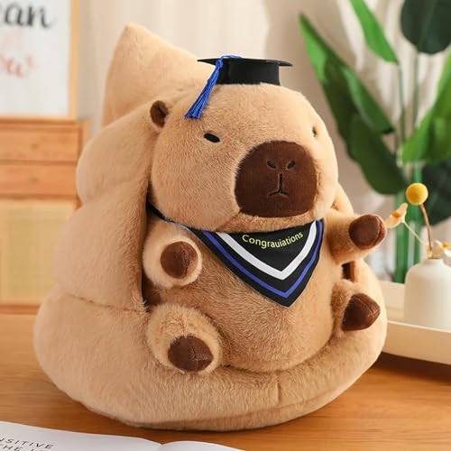 XDDBBB 1Pc 30/40CM Doktor Capybara Plüsch Spielzeug Lustige Capybara Puppen Gefüllte Weiche Tier Kissen Graduierung Geburtstag Geschenk von XDDBBB