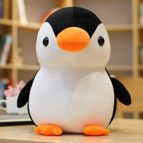 XDDBBB 25CM Kawaii kuscheliges weiches Pinguin-Plüschtier für Kinder, Stofftierpuppe, Kinderspielzeug, Geburtstagsgeschenk für Kinder, Mädchen-25CM-Orange von XDDBBB