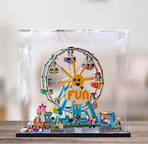 Acryl-Display-Box, speziell für Lego 31119 Riesenrad 3-in-1-Schutz-Serie, Geschenk-Staub-Aufbewahrungs-Display-Box (ohne Baustein-Modelle) (schwarz) von XDHVBES