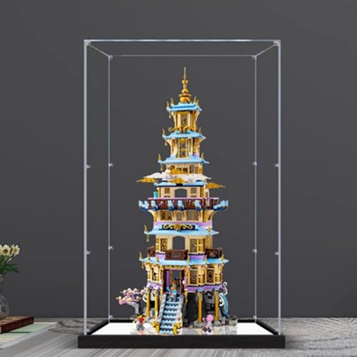 Acryl Display Box speziell entworfen für Lego 80058 Lingxiao Pagode Protection Series, Staubbox (keine Bausteinmodelle) (verspiegelt transparent) von XDHVBES