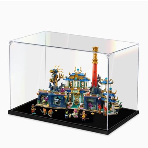 Acryl-Displaybox, speziell für Lego 80049 East Sea Dragon Palace Protection Design, staubdichte Aufbewahrungsbox (ohne Bausteinmodell) (2 mm) von XDHVBES