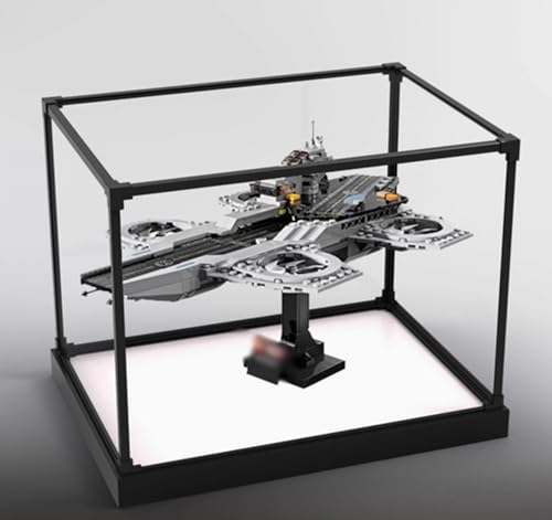 Acryl-Displaybox entworfen für Lego 76295 Sky Mothership Protection Serie, Geschenk Staub Aufbewahrungsbox (nicht einschließlich Blockmodelle) (Legierung weiß) von XDHVBES