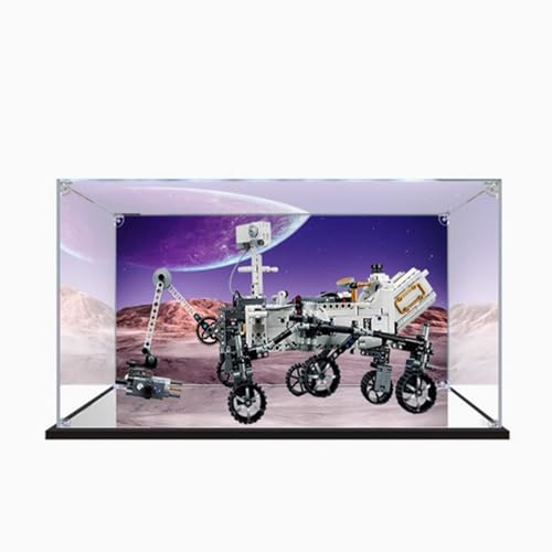 Acryl-Displaybox für Lego 42158 Mars Rover Protection Collection Design, Geschenk-Staub-Aufbewahrungs-Organizer-Displaybox (ohne Baustein-Modell) (verspiegelter Hintergrund) von XDHVBES