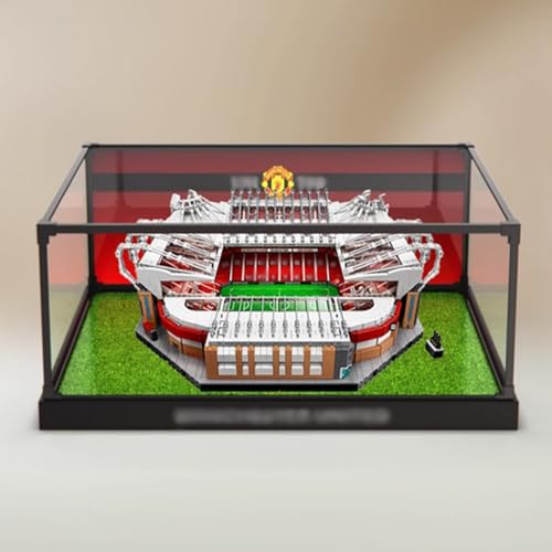 Acryl-Displaybox speziell für Lego 10272 Old Trafford Manchester United Stadionschutz-Serie, staubdichte Aufbewahrungsbox (ohne Bausteinmodell) (Legierungshintergrund) von XDHVBES